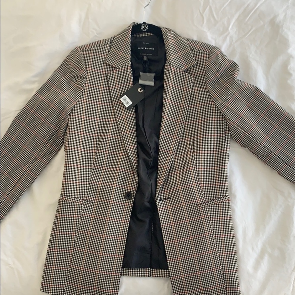 Lucky Brand checked blazer